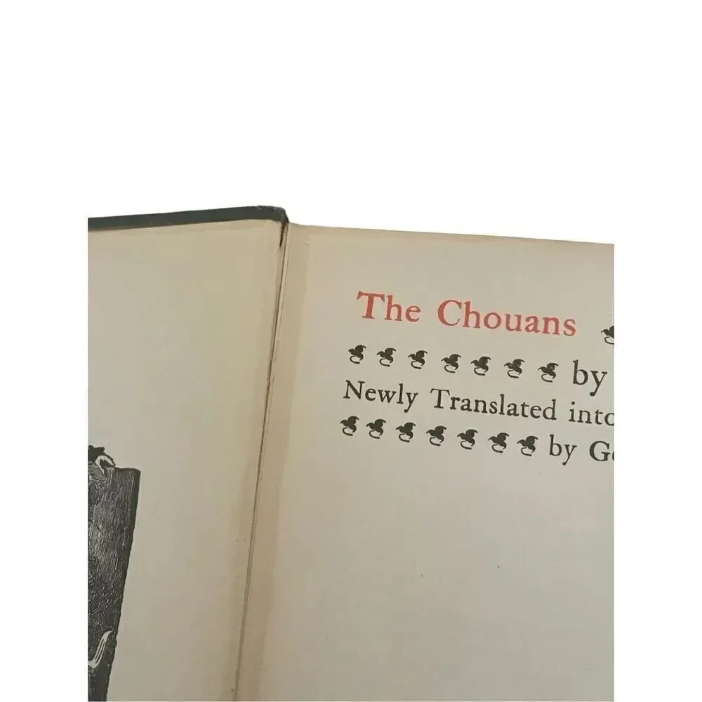 The Chouans By Honore de Balzac Hardcover Book Novel